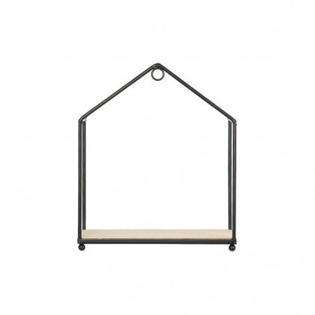 Set De 3 Étagères Forme Maison En Bois Et Métal