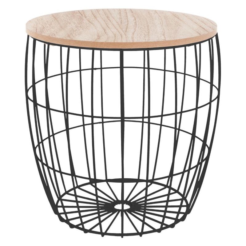 Lot De 3 Tables Café Atomic Noires Atmosphera