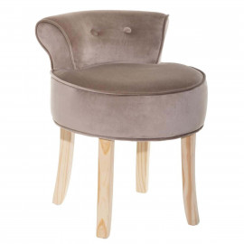 Tabouret Velours Taupe...