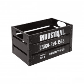 Lot De 3 Cagettes de Rangement Noires Atmosphera 2