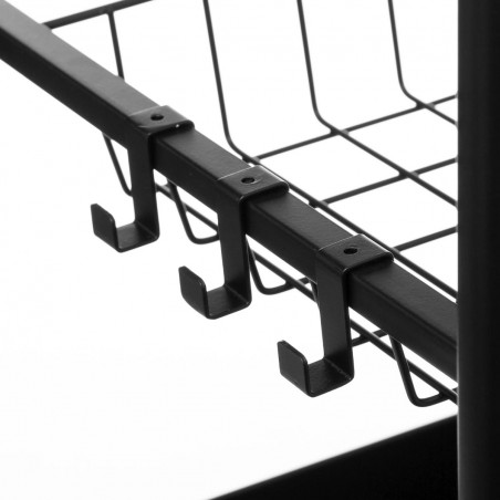 Desserte De Cuisine Métal H79 Noire Five