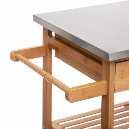 Desserte De Cuisine En Bambou H86 Five