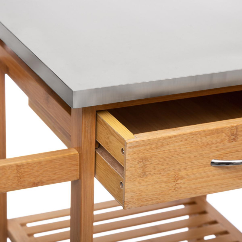 Desserte De Cuisine En Bambou H86 Five