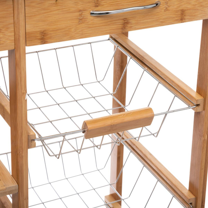 Desserte De Cuisine En Bambou H86 Five