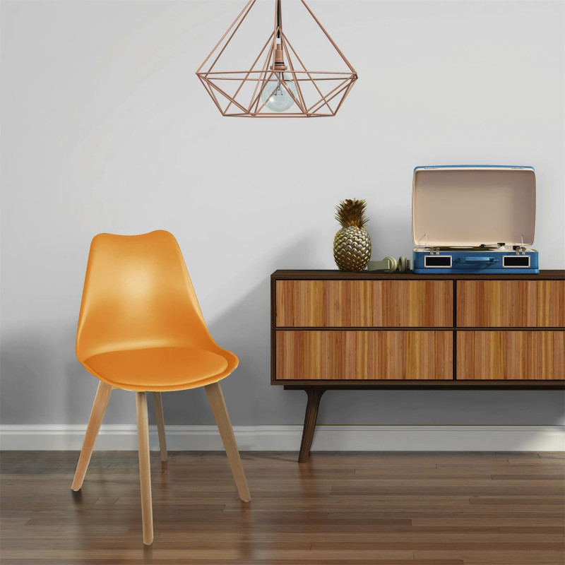 Chaise scandinave coque Jaune Home Deco Factory