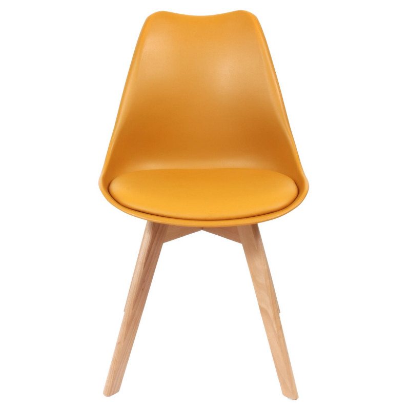 Chaise scandinave coque Jaune Home Deco Factory