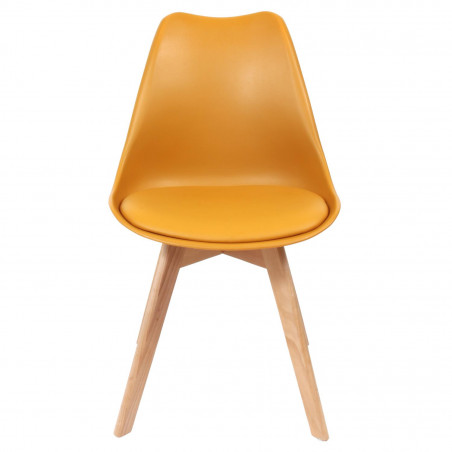 Chaise scandinave coque Jaune Home Deco Factory