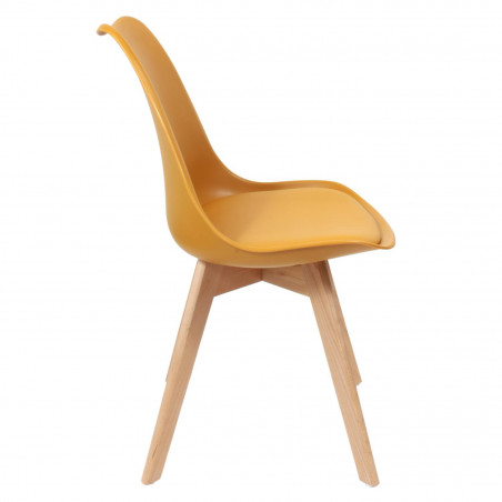 Chaise scandinave coque Jaune Home Deco Factory