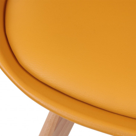 Chaise scandinave coque Jaune Home Deco Factory