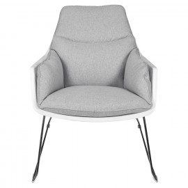 Fauteuil en tissu Mora Gris Home Deco Factory 2
