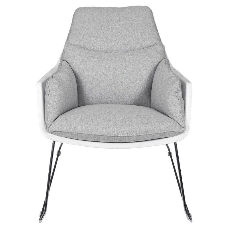 Fauteuil en tissu Mora Gris Home Deco Factory