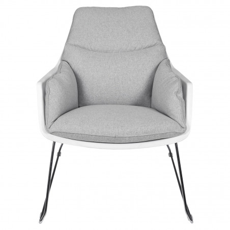 Fauteuil en tissu Mora Gris Home Deco Factory