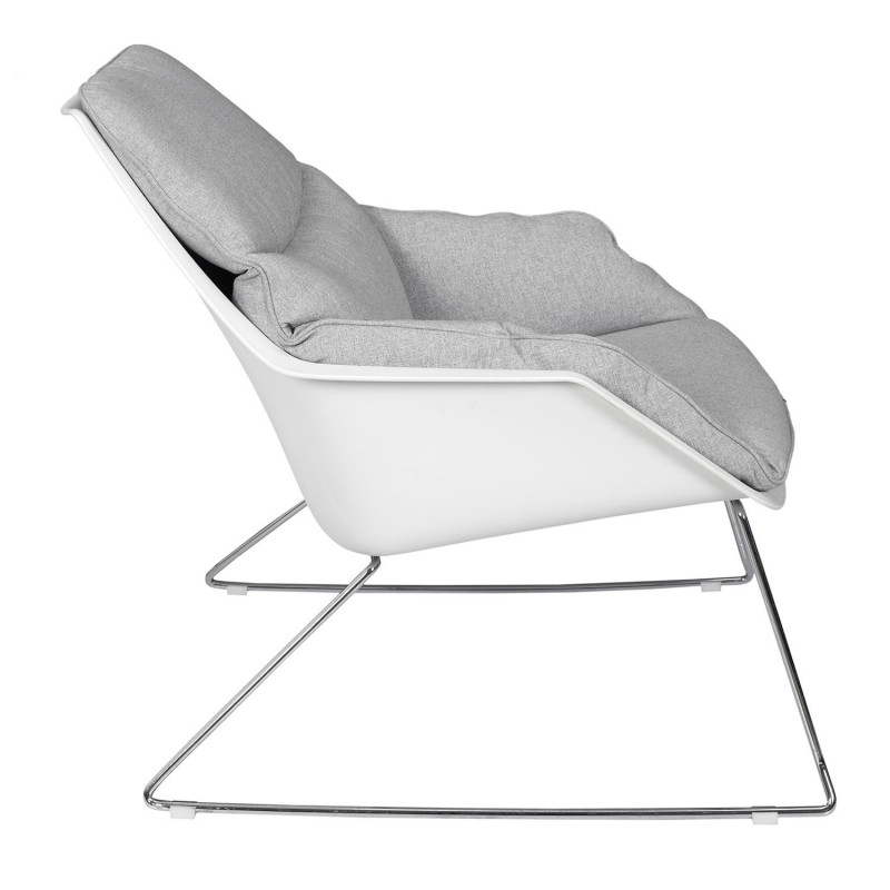Fauteuil en tissu Mora Gris Home Deco Factory
