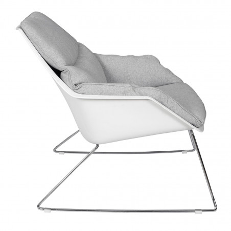 Fauteuil en tissu Mora Gris Home Deco Factory