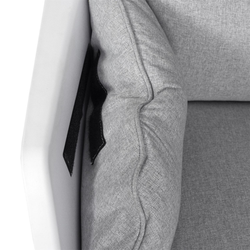 Fauteuil en tissu Mora Gris Home Deco Factory