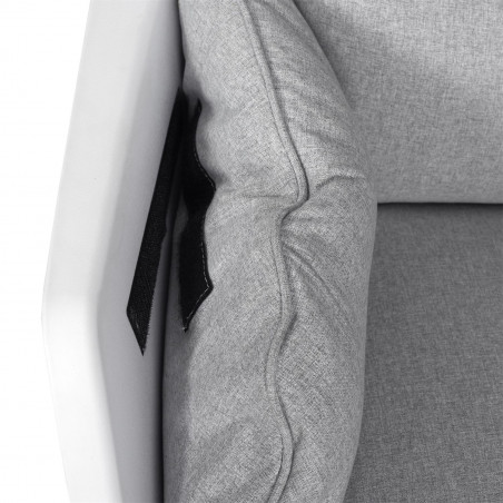 Fauteuil en tissu Mora Gris Home Deco Factory