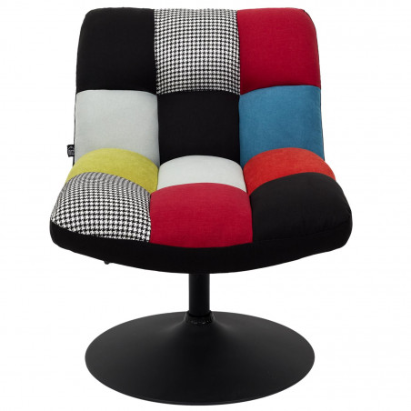 Fauteuil Pivotant Anton Patchwork The Home Deco Factory