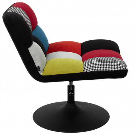 Fauteuil Pivotant Anton Patchwork The Home Deco Factory
