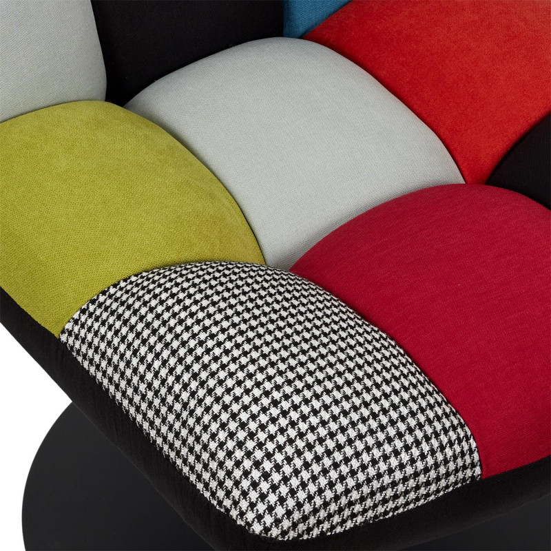Fauteuil Pivotant Anton Patchwork The Home Deco Factory
