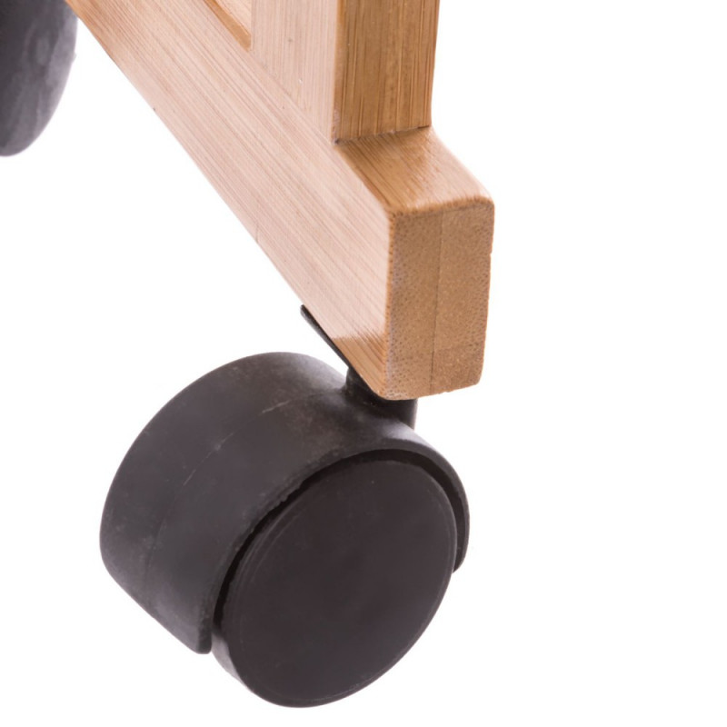 Desserte En Bambou 3 Niveaux Blanc Five