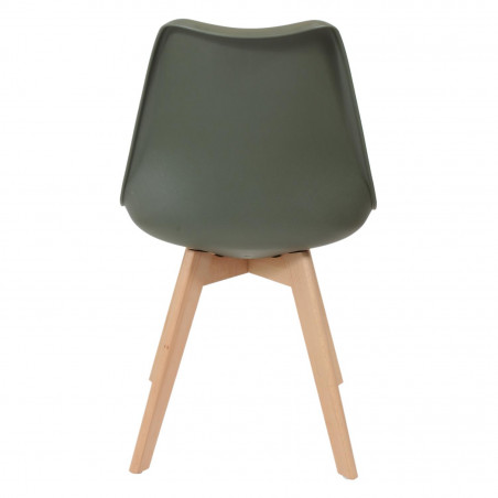Chaise Scandinave Coque Rembourrée Vert Home Deco Factory