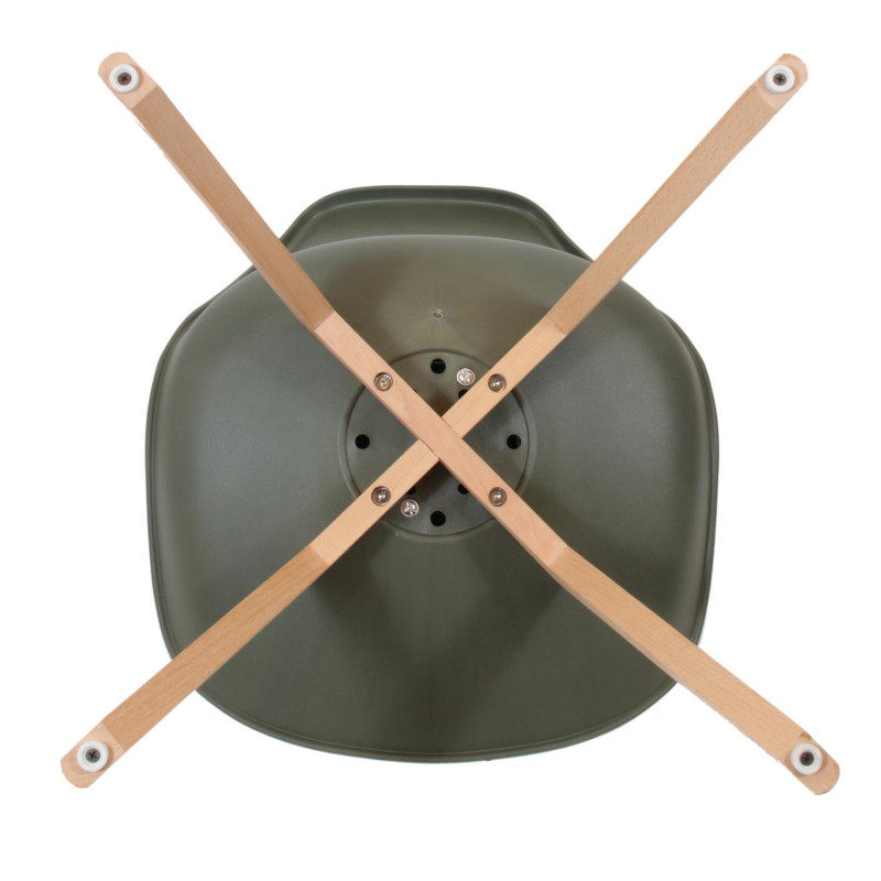 Chaise Scandinave Coque Rembourrée Vert Home Deco Factory