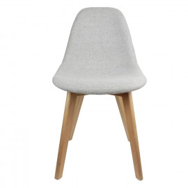 Chaise Scandinave En Tissu Grise Home Deco Factory 2