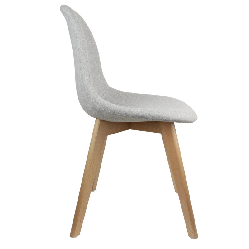 Chaise Scandinave En Tissu Grise Home Deco Factory