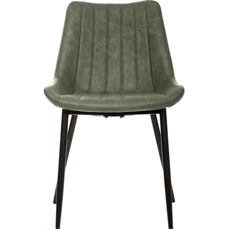 Chaise Diner PU Kaki Olwen Atmosphera