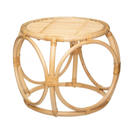 Lot De 2 Tables D'appoint En Rotin Atmosphera