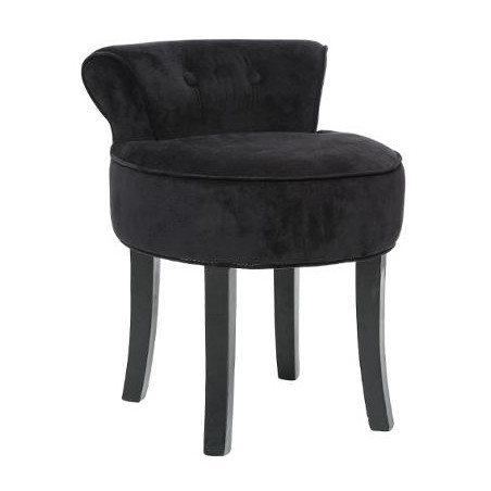 Coiffeuse Chrysa Noire Avec Tabouret velours Noir