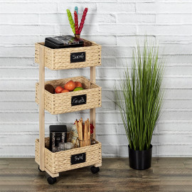 Desserte À Roulettes Paniers Tressés Home Deco Factory 2