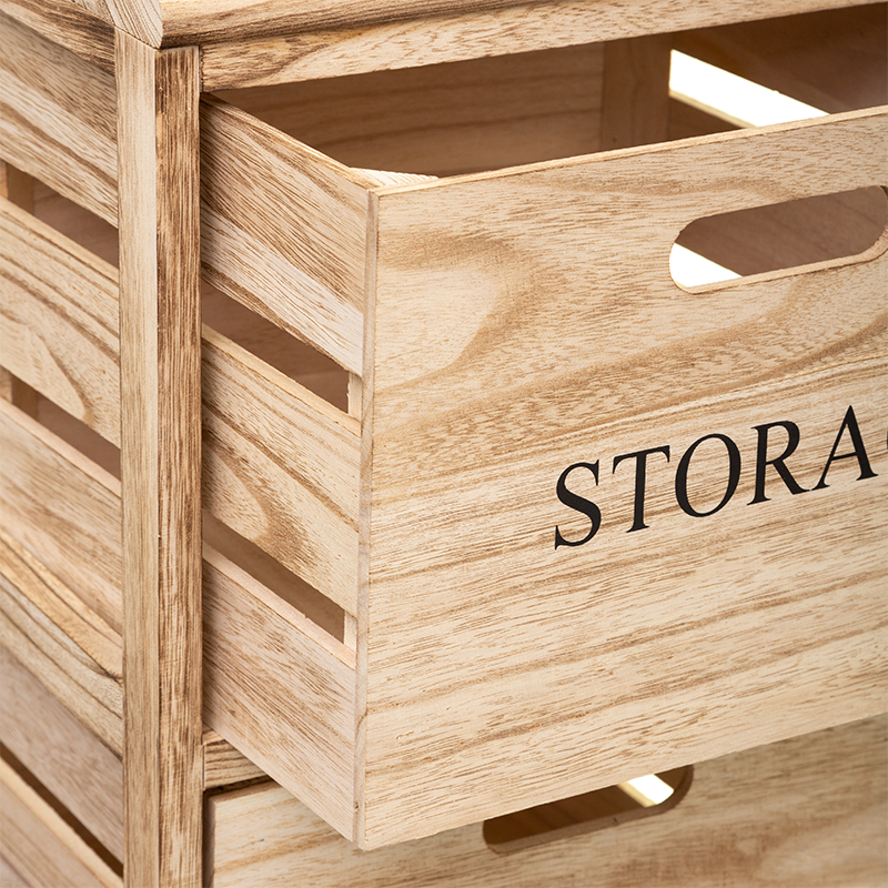 Tour De Rangement 3 Tiroirs Naturel Five