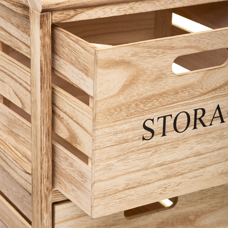 Tour De Rangement 3 Tiroirs Naturel Five