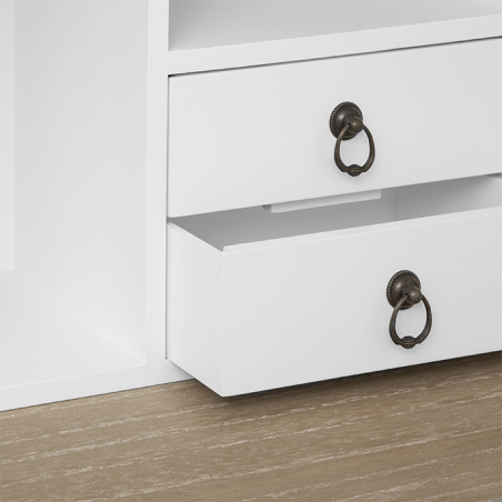 Secrétaire 5 Tiroirs Chrysa Blanc Atmosphera