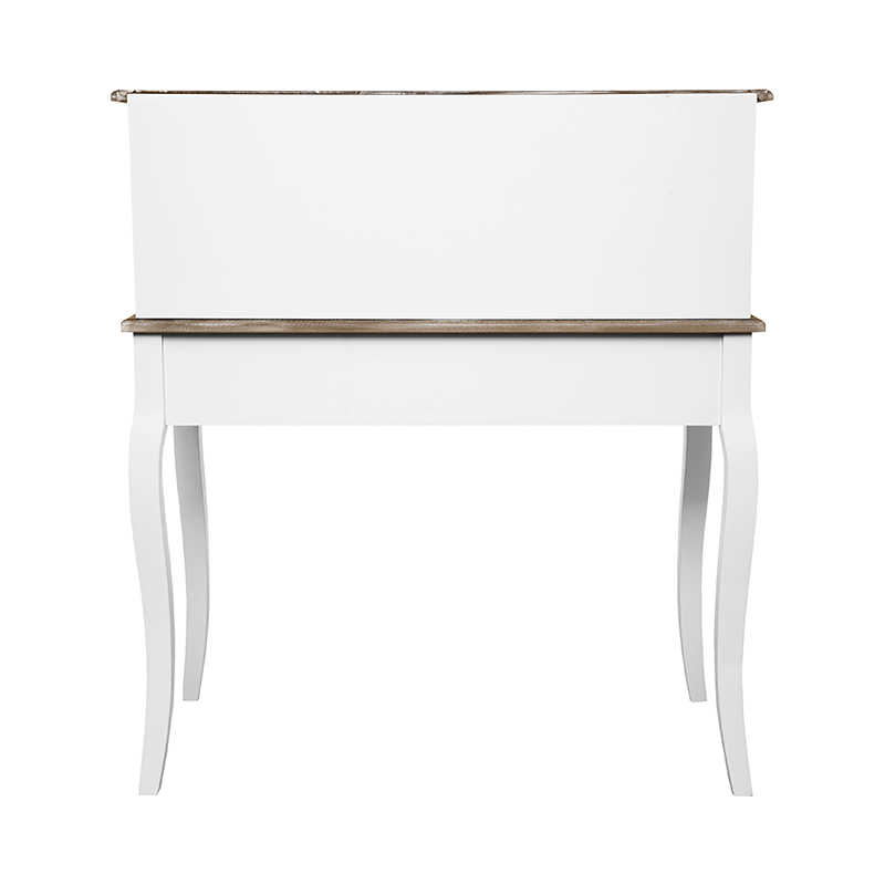 Secrétaire 5 Tiroirs Chrysa Blanc Atmosphera