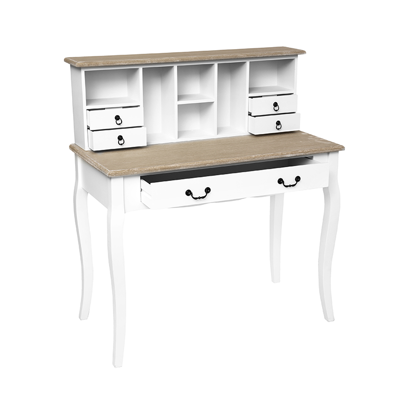 Secrétaire 5 Tiroirs Chrysa Blanc Atmosphera