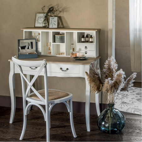 Secrétaire 5 Tiroirs Chrysa Blanc Atmosphera