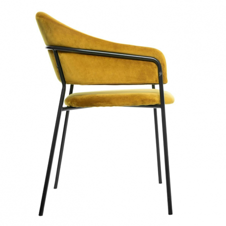 Fauteuil Velours Siron Ocre Atmosphera