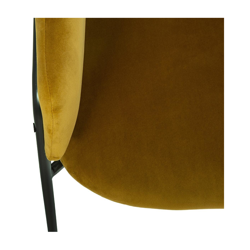 Fauteuil Velours Siron Ocre Atmosphera