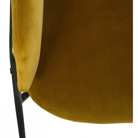 Fauteuil Velours Siron Ocre Atmosphera