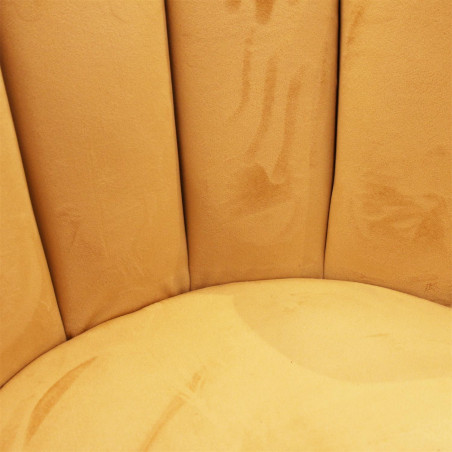 Lot De 2 Chaises Velours Ariel Jaune Home Deco Factory