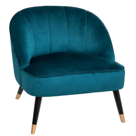 Lot De 2 Fauteuil Velours Naova BLEU Atmosphera