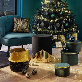 Lot De 2 Fauteuil Velours Naova BLEU Atmosphera 2