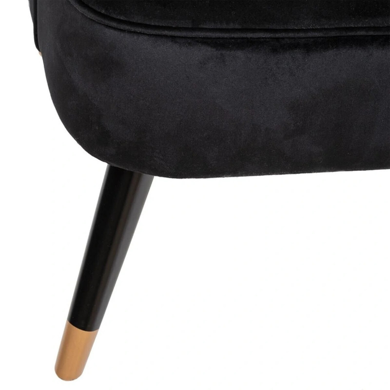 Lot De 2 Fauteuil Velours Naova NOIR Atmosphera