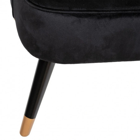 Lot De 2 Fauteuil Velours Naova NOIR Atmosphera