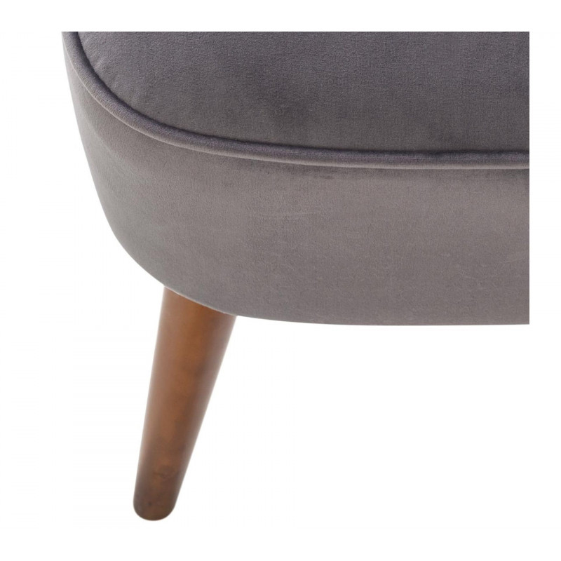 Lot De 2 Fauteuil Velours Naova GRIS Atmosphera