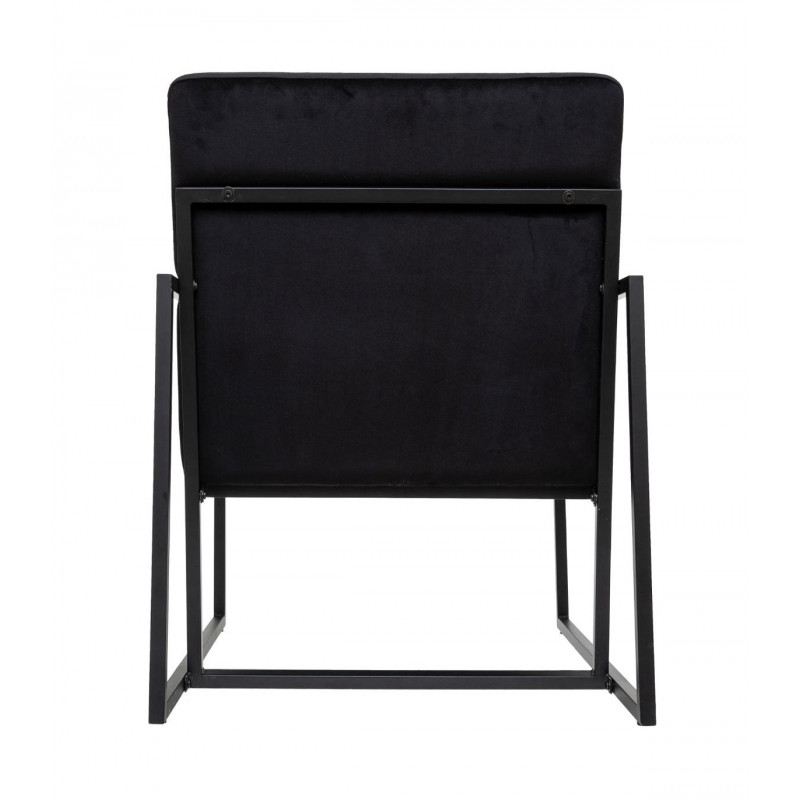 Lot De 2 Fauteuils Velours Contemporain NOIR Atmosphera