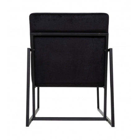 Lot De 2 Fauteuils Velours Contemporain NOIR Atmosphera