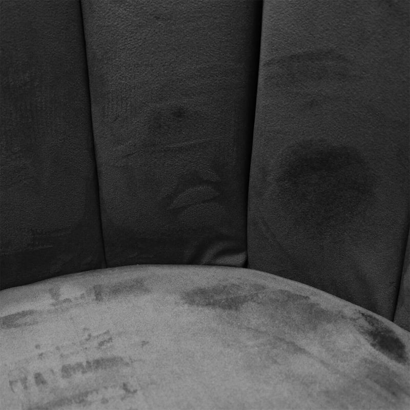 Lot De 6 Chaises En Velours Ariel Noir Home Deco Factory